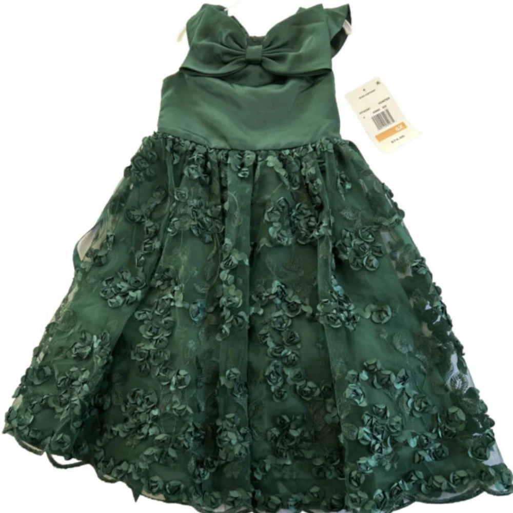 NWT Girls Emerald Green Special Occasion Christmas Party Dress - Picture 1 of 3